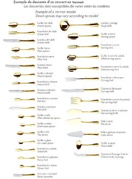 Butter spreader in sterling silver gilt (vermeil) - Ercuis